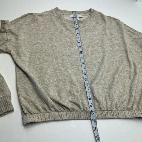 Magaschoni Sweater Womens Size‎ XS Oatmeal Tan Cream Top Knit Crewneck Pullover - Image 6
