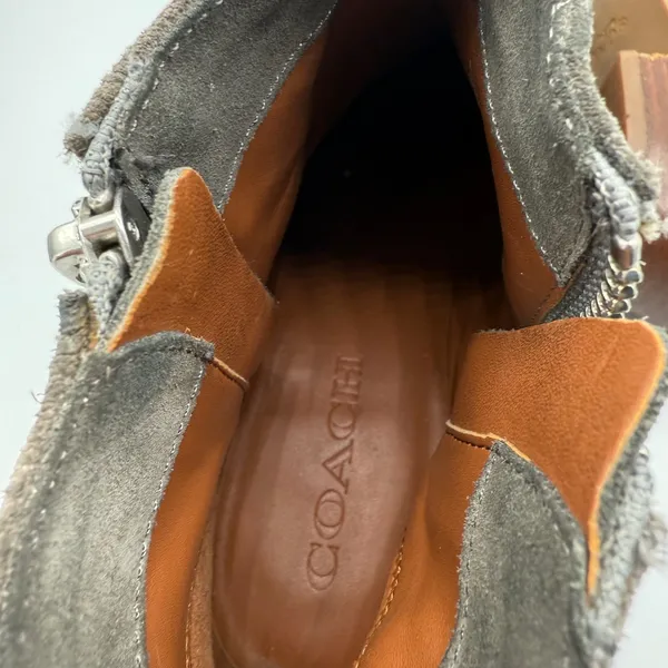 Coach Dani Bootie Western Heather Grey‎ Suede Ankle Boots 7.5B - Image 6