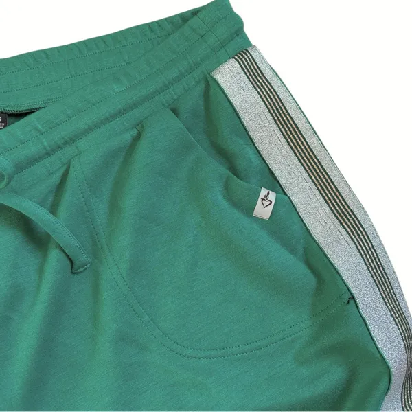 NWT Torrid LoveSick Classic Fit High Rise Lurex Stripe Joggers Green Size 3X - Image 7