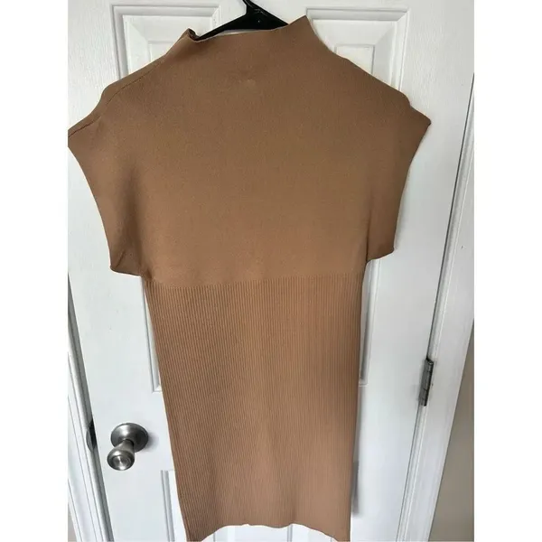 Anthropologie Mock-Neck Cap-Sleeve Mini Dress Size S NWT - Image 7