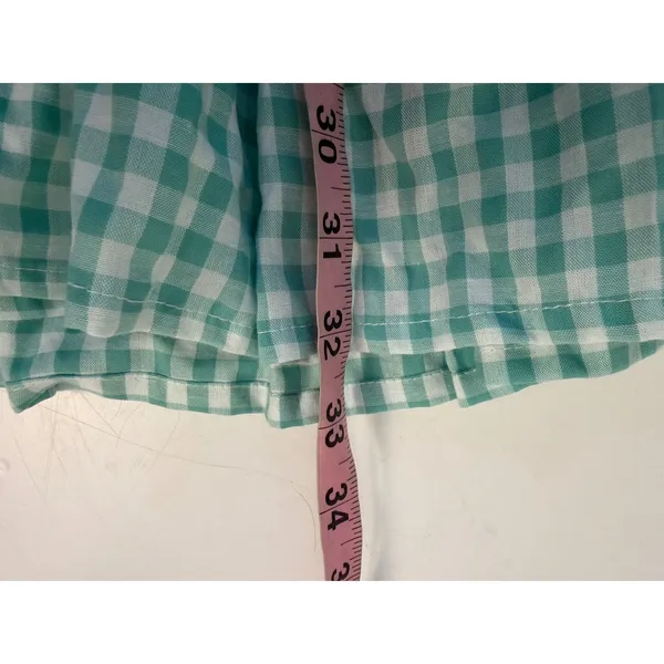 Walker & Wade MIa Mint Green Gingham Smocked‎ Mini Dress XS Cottagecore Coastal - Image 12