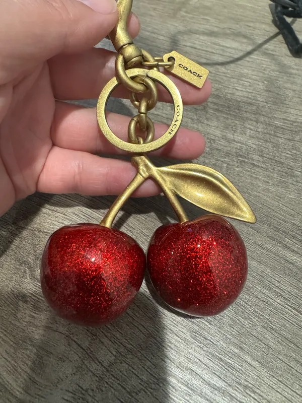 Coach Cherry bag charm red apple - Image 4