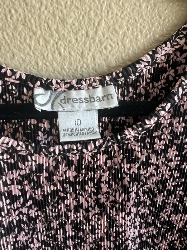 Dressbarn‎ picnic dainty floral dress size 10 flowy short sleeve - Image 2