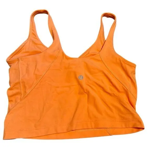 Lululemon Womens 8 Align Tank Orange Soda Fitted Crop Basic‎ Trendy Athletic - Image 7