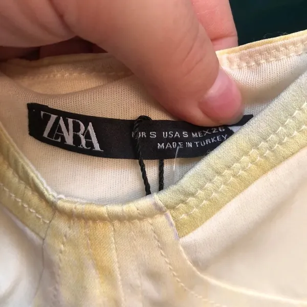 Nwot Zara Satin Tie Dye Bodysuit - Image 5