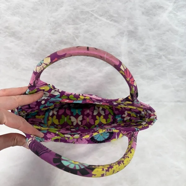Vera‎ Bradley Purple Floral Quilted Tote Bag EUC - Image 3