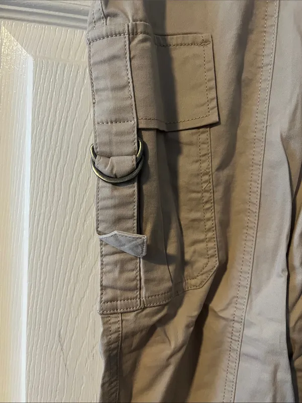 Garage Women’s Beige Cargo Pants - Lightweight Utility Trousers - Image 3