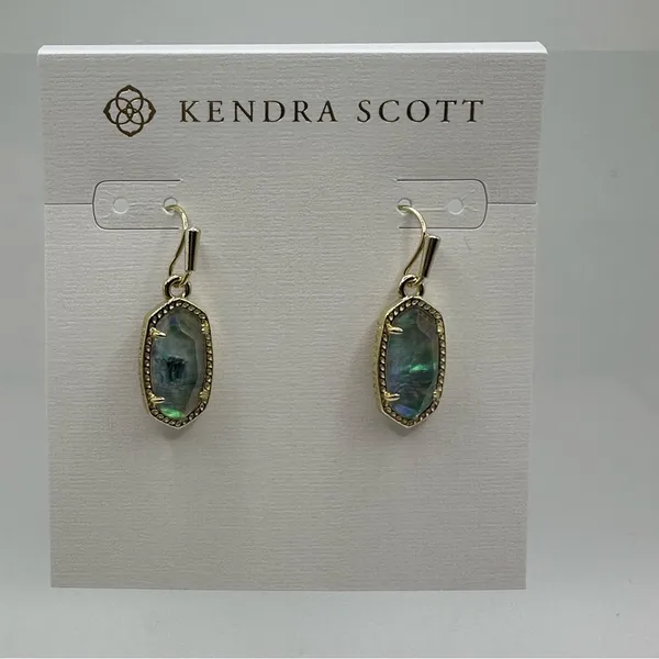 Kendra Scott Lee Gold Drop Earrings in Lilac Abalone NWT - Image 2