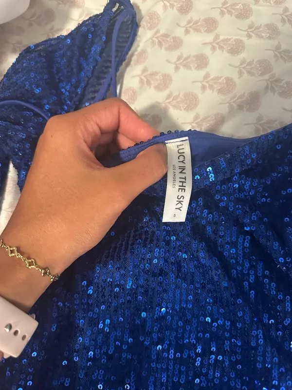 Royal Blue Lucy in the Sky Dress - Image 2