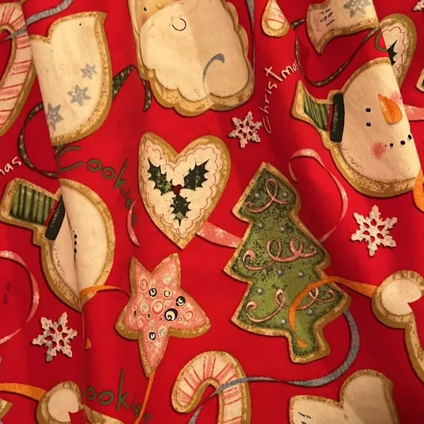 Christmas Handmade Holiday Apron Red - Image 4