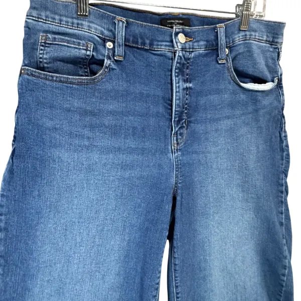 Banana Republic Cropped Wide Leg Jeans Women 32 Medium Wash Denim Modern Classic - Image 2