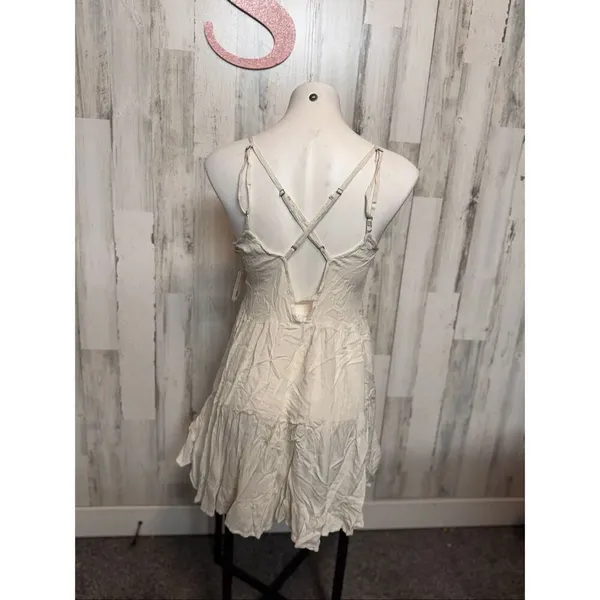 Kiwi + Punch Queen Cream Sundress XS – Smocked Bust, Adjustable Straps, Flowy Ra - Image 6