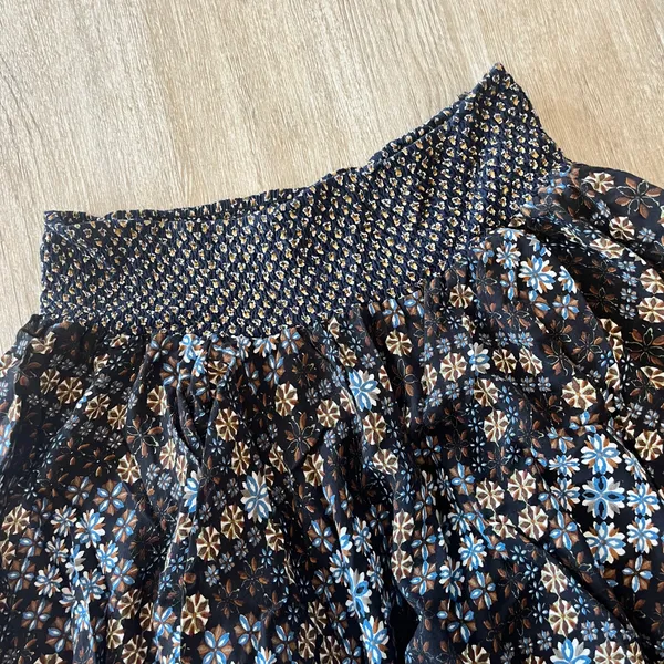 Womens Cameo & Myth Black Printed Midi Skirt - L - Image 2