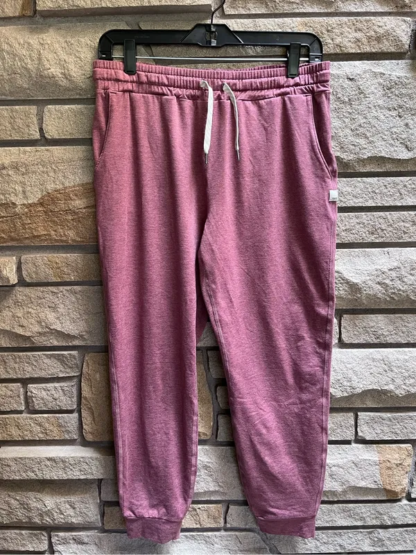 Vuori Performance Jogger Pants Marsala Rosewood Medium - Image 3