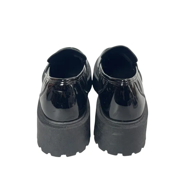 Charlotte Russe Black Panent Leather Slip On Platform Chunky Loafers Shoes Sz 7 - Image 3