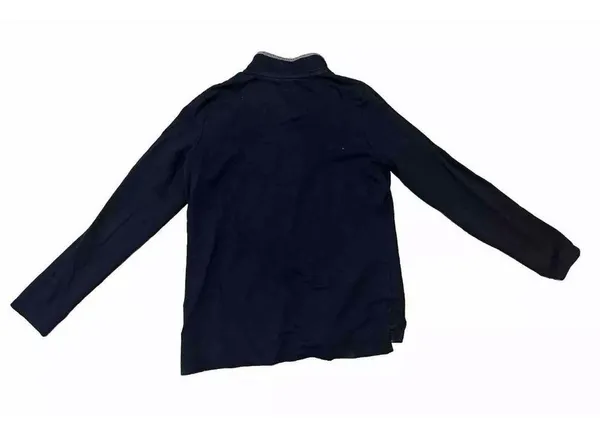 L.L. Bean Womens Navy Blue Knit 1/4 Button Pullover Sweater Sweatshirt Size S - Image 8