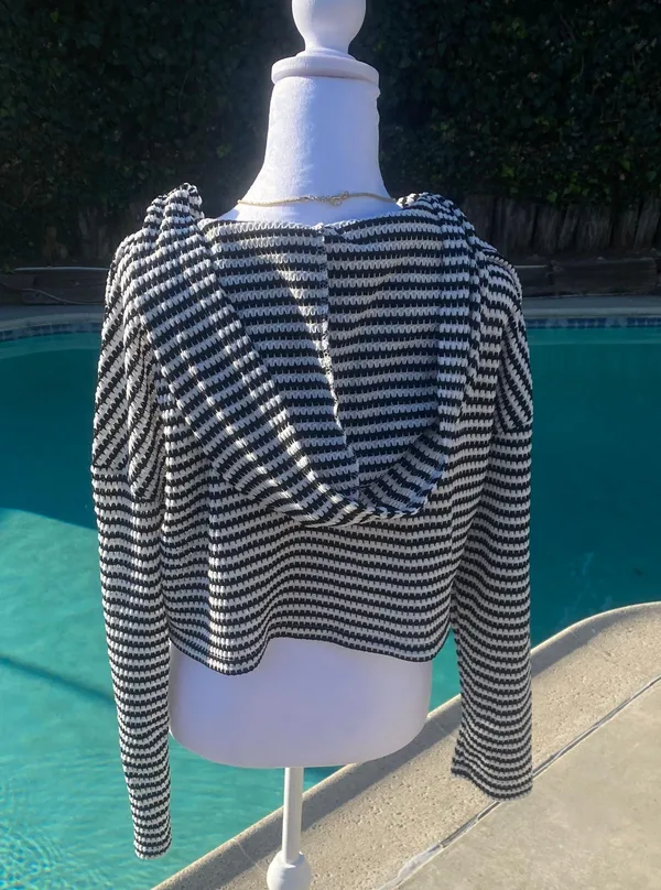 Black & White Striped Sweater - Image 2