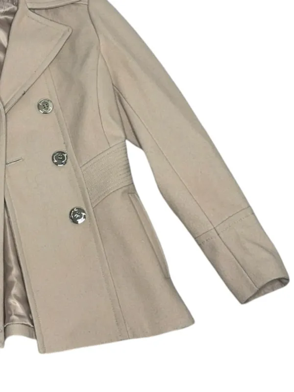 Kenneth Cole Double Breasted Peacoat Tan Excellent Size 4 - Image 3