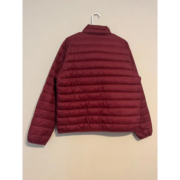 Abercrombie & Fitch Dark Red Puffer Jacket Logo Lightweight Size XL - Image 8