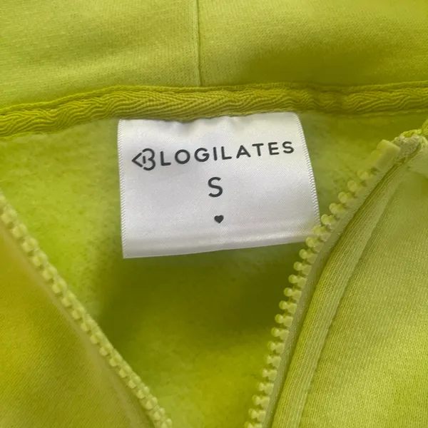 Target Blogilates lime green half quarter zip marshmallow fleece hoodie sweatshirt - Image 2