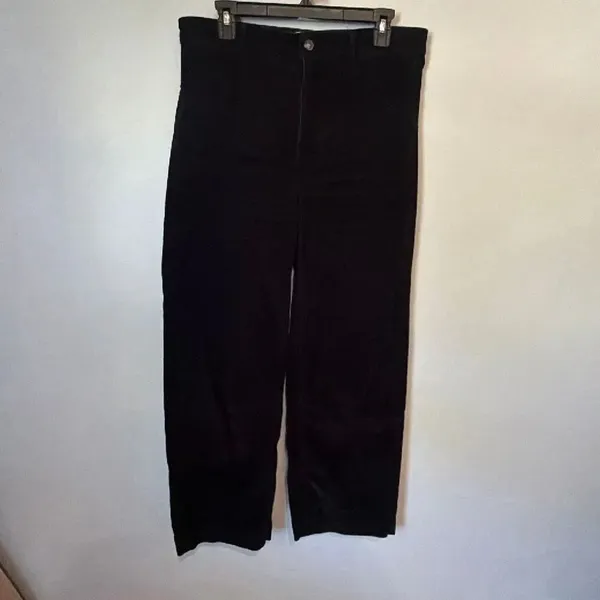 Everlane The Corduroy Wide Leg Pant Black High Rise Size 12 Fall Casual #900 - Image 2