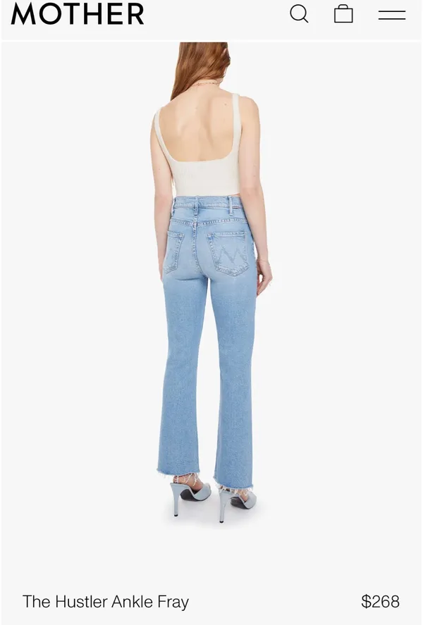 MOTHER Denim Jeans Hustler Ankle Fray - Image 2