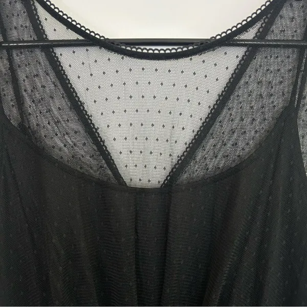 NWT Maggy London Black Mesh Illusion Sleeveless Dress Size 14 - Image 5