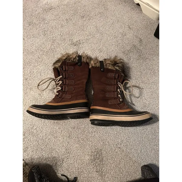 Sorel Joan of Arctic Snow Brown Waterproof Leather Womens Boots NL2429 Size 6‎ - Image 6