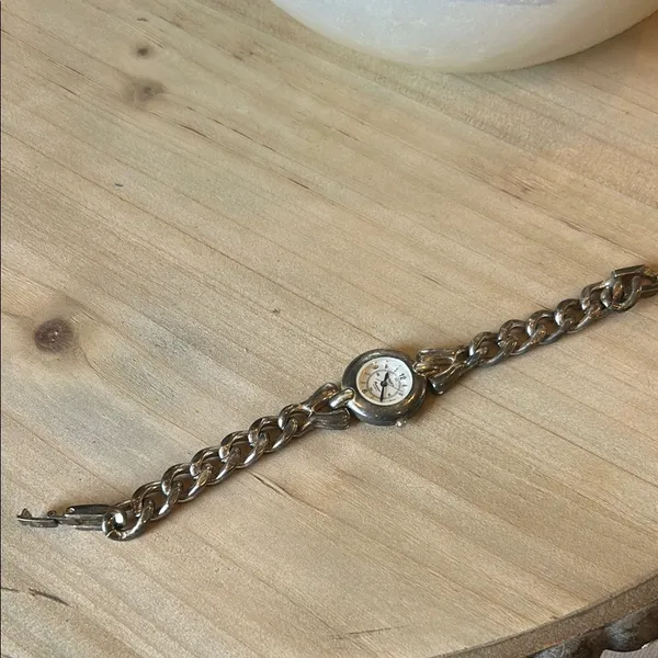 Precision by Gruen Swiss Made Vintage Silver Chain Link Watch - Image 3