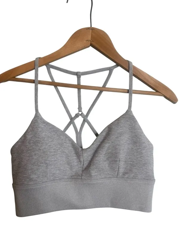 Alo Yoga Lavish Bra in heathered grey L - Image 3