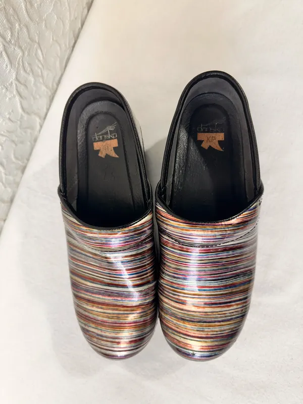 Dansko Women's Clogs Size 39 8.5 Professional Shoes Multicolor Leather Comfort - Image 7