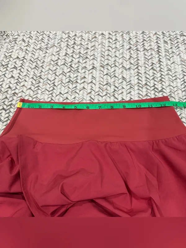 NWOT Halara Kapok Red Breezeful High Waisted High Low 2-in1 Maxi Skirt - Image 9