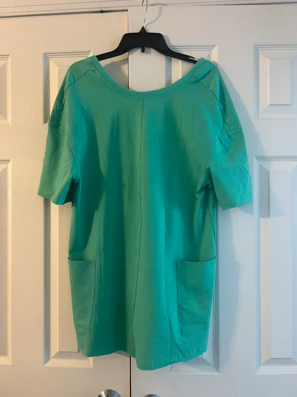 Amazon Green V-Neck Romper Small - Image 2