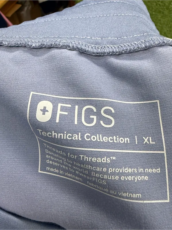 Figs Zamora Jogger Scrub Pant Slate Grey Blue Drawstring Medical Women's XL - Image 5