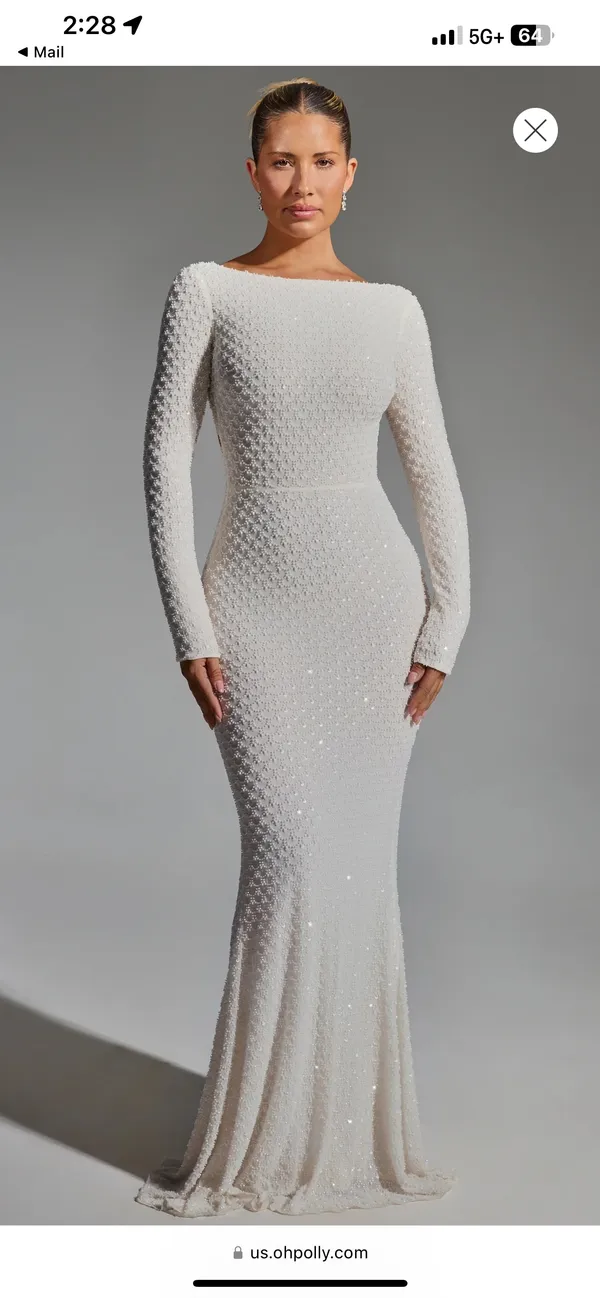 Oh Polly White Long Dress - Image 3