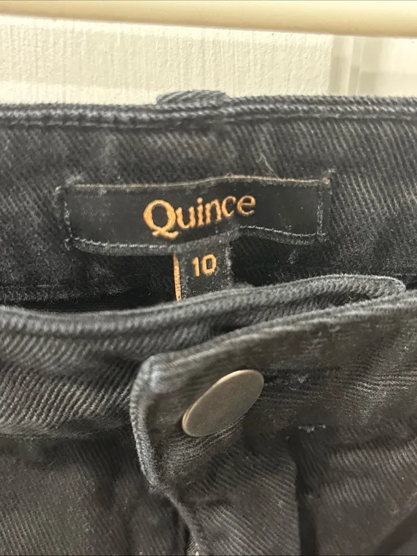 Quince Women’s Organic Stretch Cotton Twill Straight Leg Cropped Pant 10 Black - Image 7