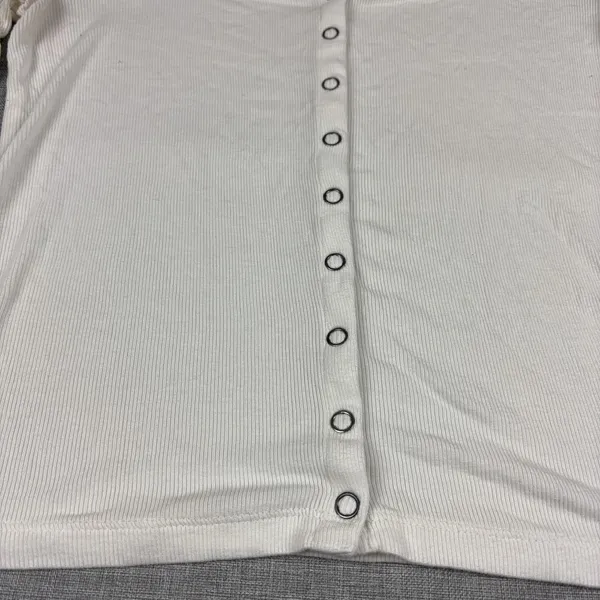 Maeve Anthropologie Baby Girl Shirt Womens Small White Square Neck Long Sleeve - Image 2