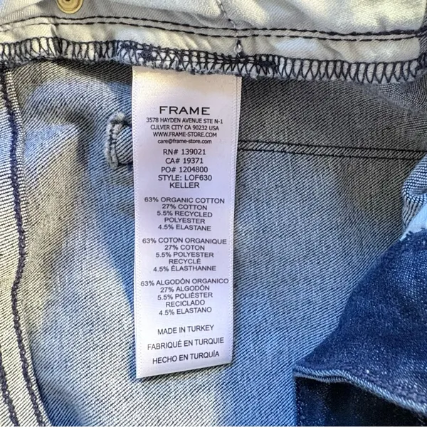 💥FRAME Le One Flare Jeans Dark Indigo Adaptive Stretch Sz 2 Fits 29-34 🧡 - Image 9