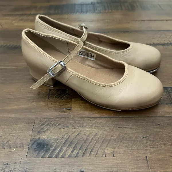 Bloch‎ Women's Tap On ShowTapper Tan Leather Mary Jane Dance Shoes- Sz 5 - Image 2