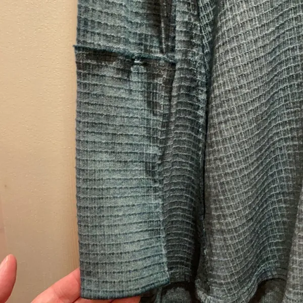Free People Citrine waffle thermal cotton Top - Image 8