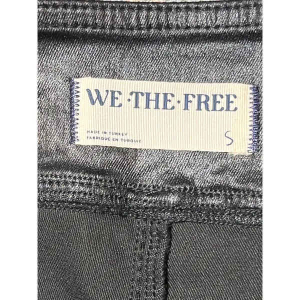 NWT Free People Double Dutch Slit‎ Skinny Pants Faux Leather Coated Black Size S - Image 7