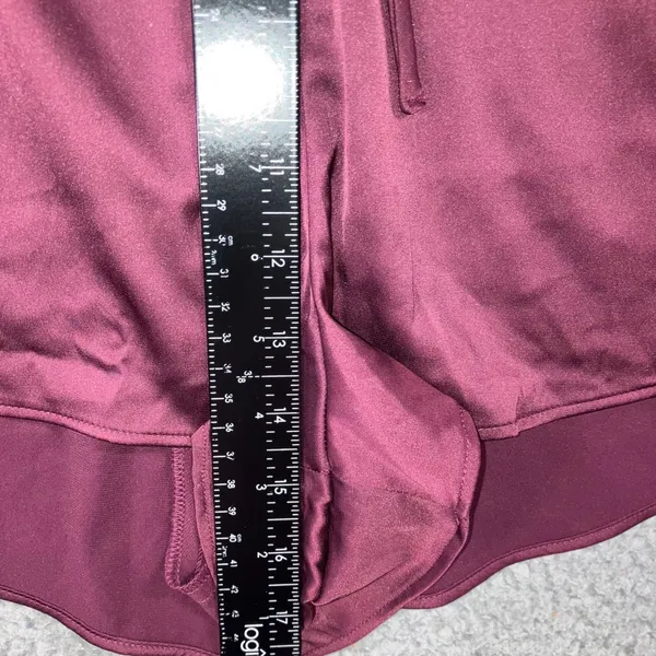 Old Navy Satin Pajama Shorts XXL Burgundy Lounge Drawstring Silky Sleepwear NWOT - Image 5