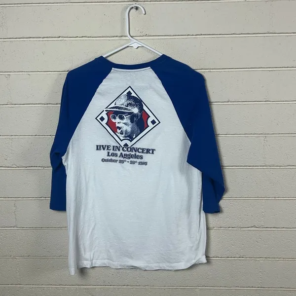Elton John Raglan Tee size M - Image 2