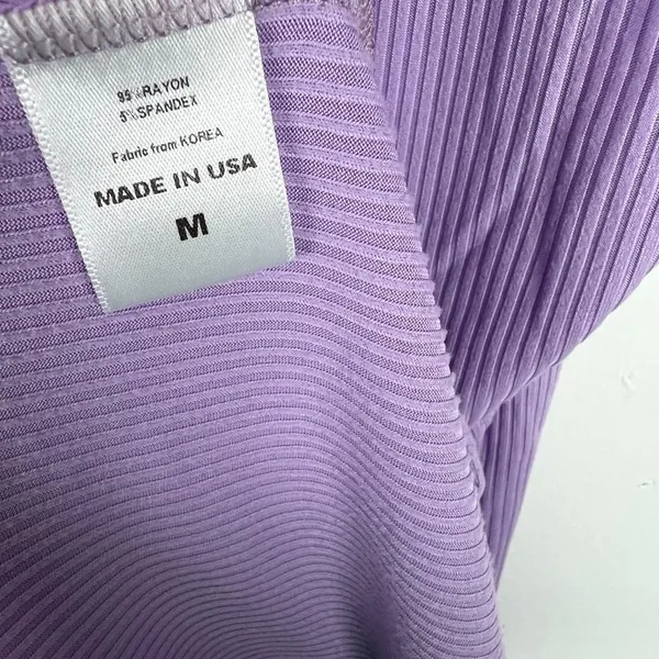 NWT Six/Fifty The Everly One-Shoulder Midi Dress Ribbed Purple Size Medium M NEW - Image 8