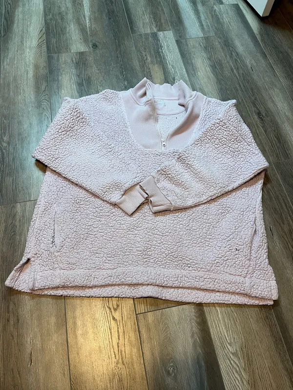 Aerie Lavender Sherpa Quarter Zip - Image 3