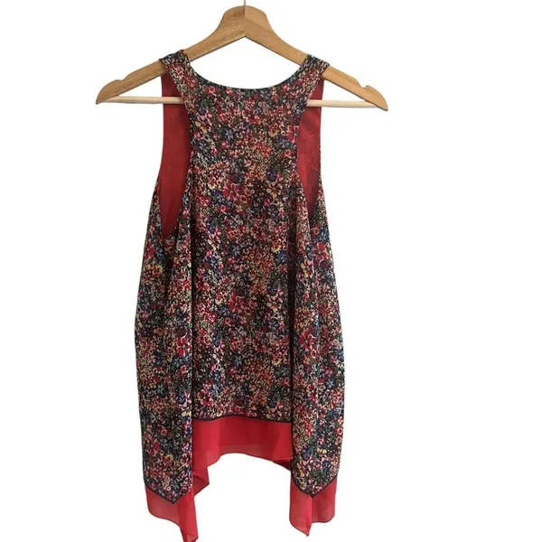 Xhilaration Womens Y2K Fairy Floral Top Sz M Sleeveless Cottage Boho Feminine - Image 5