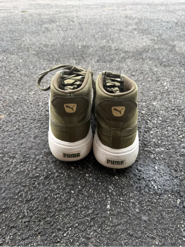 Puma Women’s Size 8 Olive Green High Top Platform Sneakers - Image 6