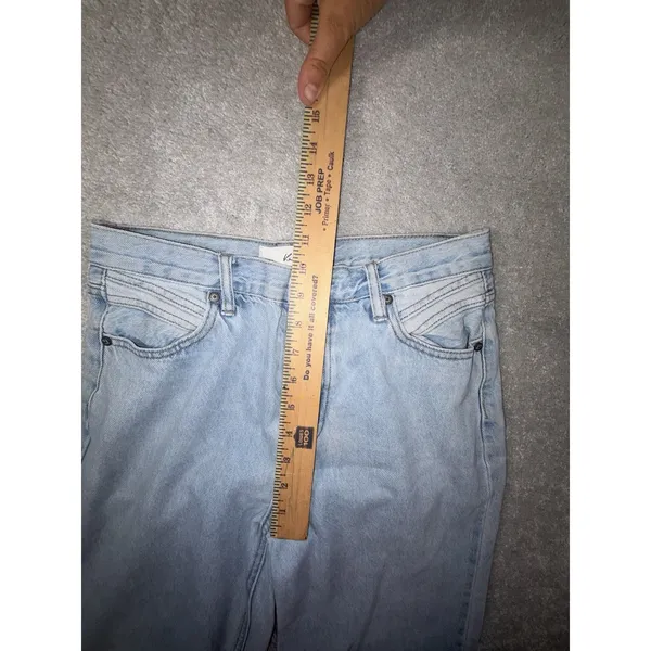 kancan wide leg jeans‎ light wash pocket details 7/27 - Image 6