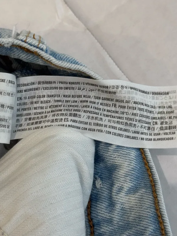 Abercrombie & Fitch The Baggy Low Rise Jeans 24 / 00 Light Wash Y2K 90s Regular - Image 9