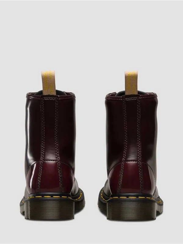 Dr Martens vegan 1460 cherry red Cambridge brush OG lace up unisex boots - Image 7